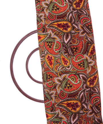 Multi Colour Paisley Print Digital Velvet Fabric